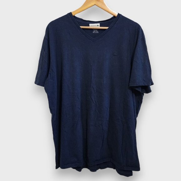 Lacoste Other - Lacoste Men's Regular Fit Pima Cotton Navy Blue V-Neck Short Sleeve Tee